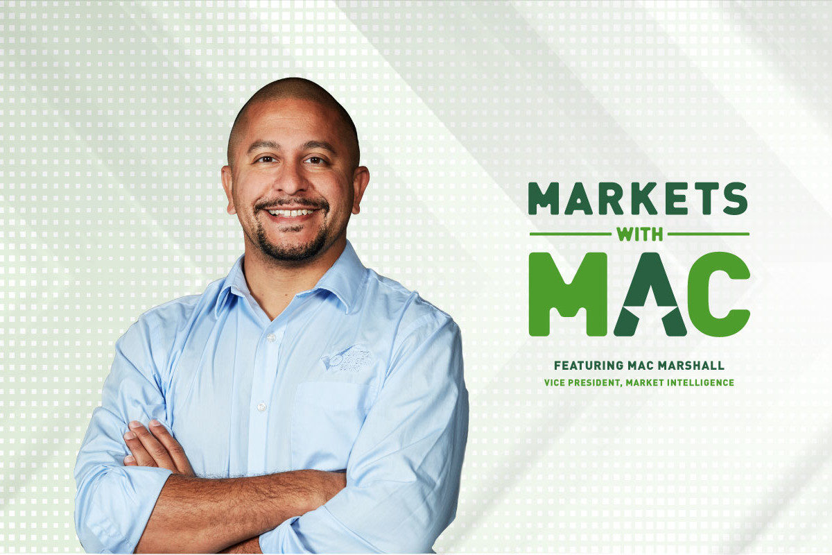 Mac Marshall standing in front of the Markets with Mac logo