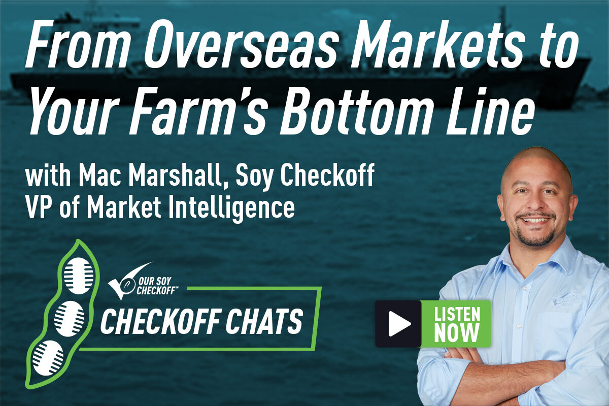Checkoff Chats 3 logo with a picture of USB's Market Intelligence VP Mac Marshall.