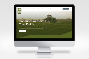 Farmers for Soil Health website on a desktop computer.